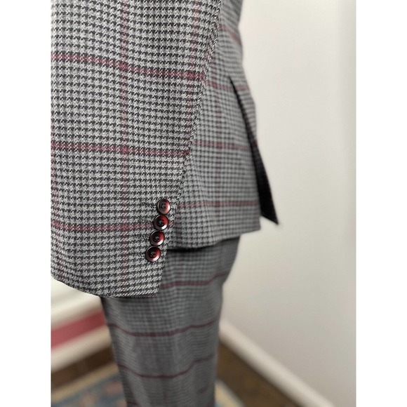 Paisley & Gray 2 Piece Suit Mens 40R Skinny Fit Pants Flat Front 32X32 - Picture 4 of 16